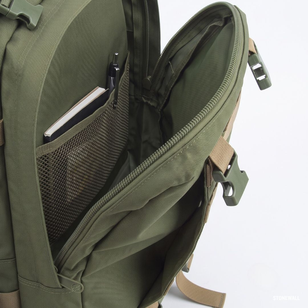 Vantage P1 - 50L Tactical Backpack, MOLLE Rucksack, Water-Resistant