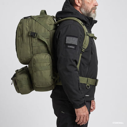 Vantage P1 - 50L Tactical Backpack, MOLLE Rucksack, Water-Resistant