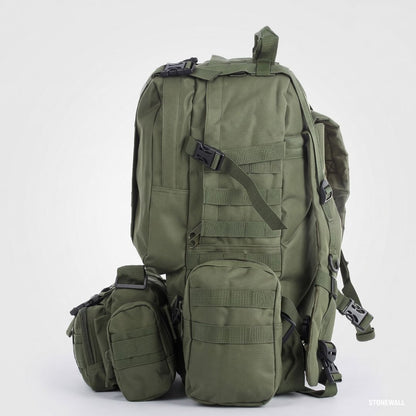Vantage P1 - 50L Tactical Backpack, MOLLE Rucksack, Water-Resistant