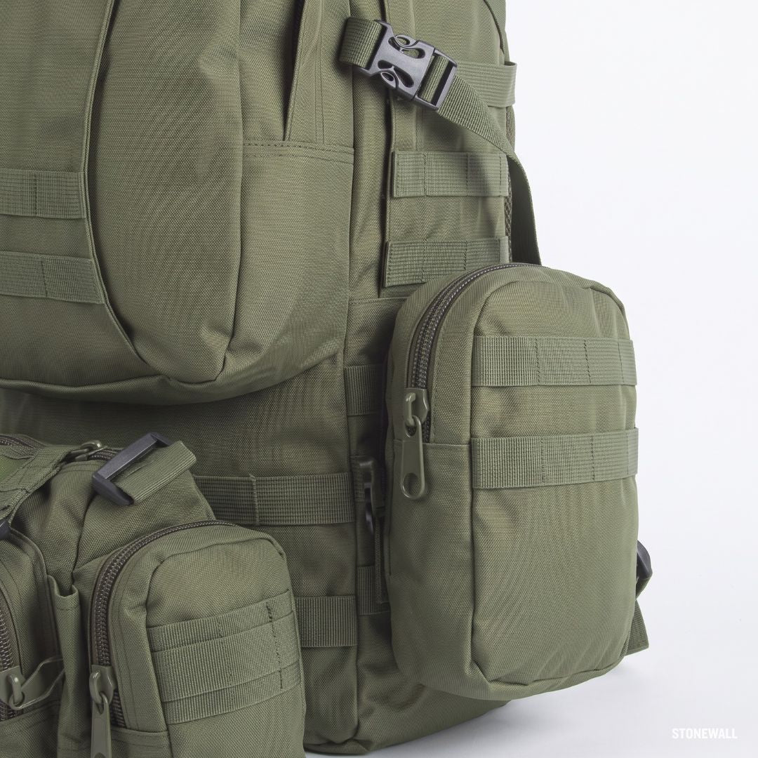 Vantage P1 - 50L Tactical Backpack, MOLLE Rucksack, Water-Resistant