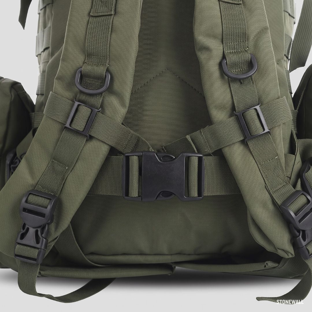 Vantage P1 - 50L Tactical Backpack, MOLLE Rucksack, Water-Resistant