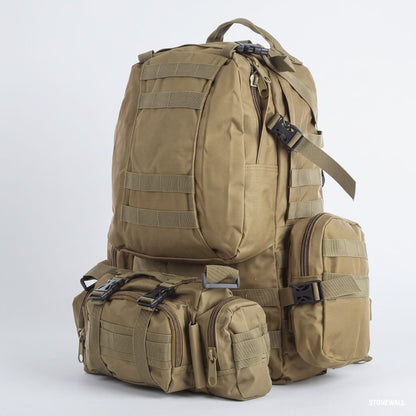 Vantage P1 - 50L Tactical Backpack, MOLLE Rucksack, Water-Resistant