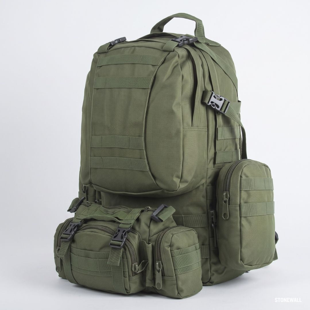 Vantage P1 - 50L Tactical Backpack, MOLLE Rucksack, Water-Resistant