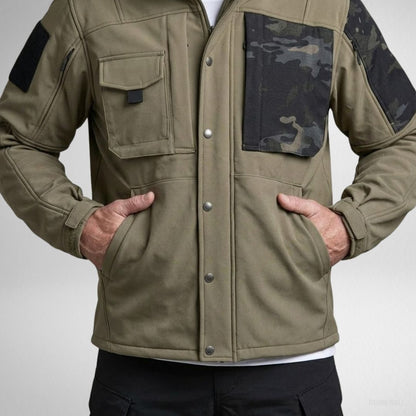 Vertex P2 Tactical Waterproof Softshell Jacket – Fleece Lined, 8 Pockets