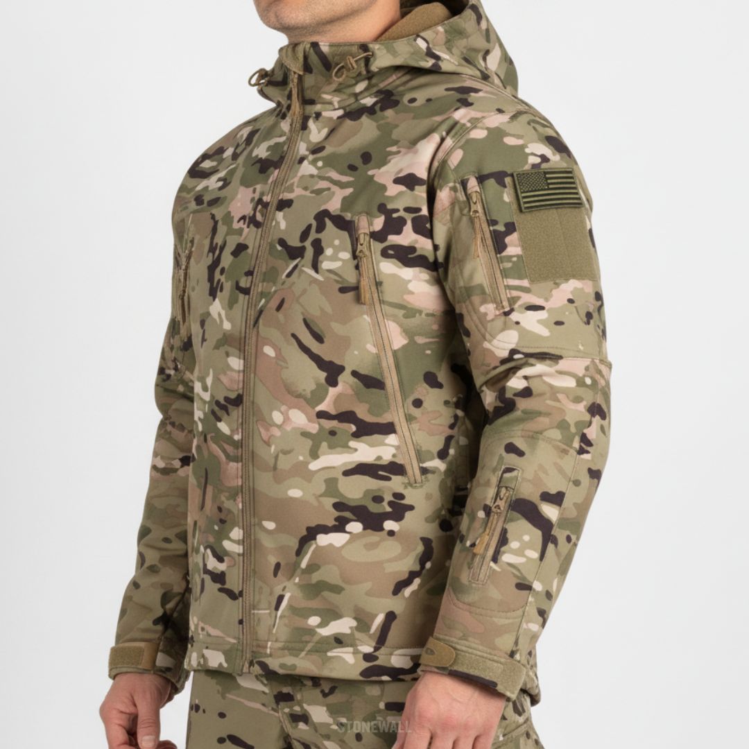 Vanguard Pro Waterproof Softshell Jacket - Camo - Fleece Lined