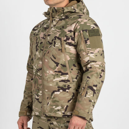 Vanguard Pro Waterproof Softshell Jacket - Camo - Fleece Lined